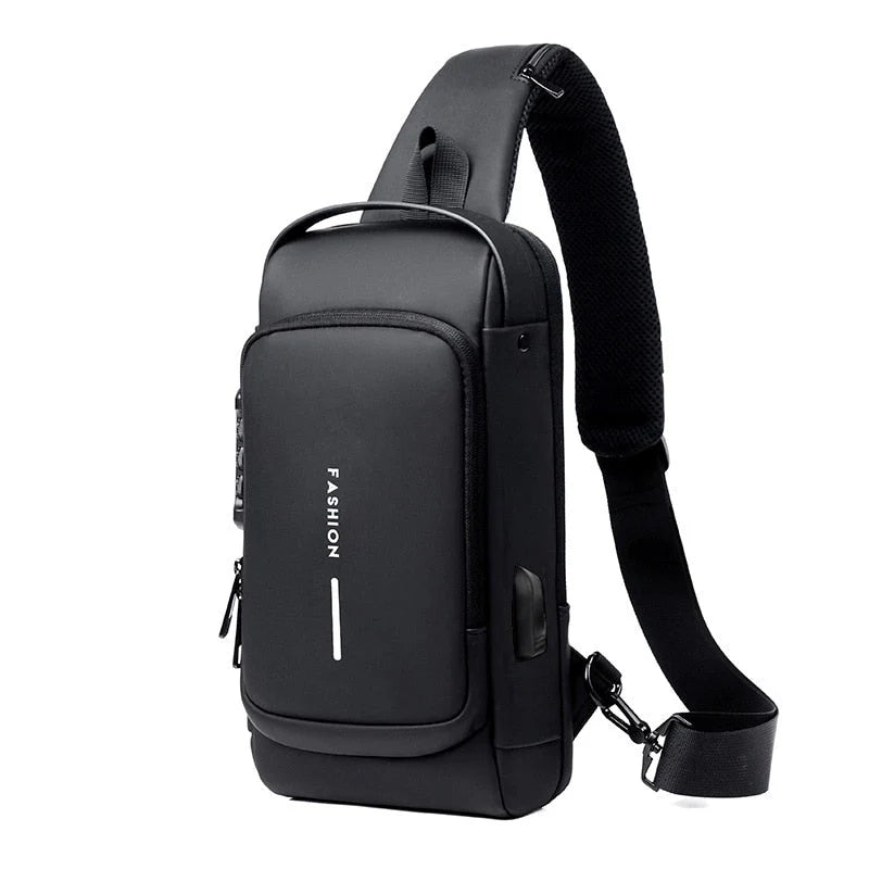 Mochila Bandolera USB Antirrobo y Impermeable